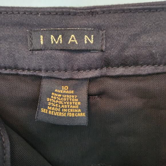 Iman Global Chic Women's Black Boot Cut Pants Size 10 - Picture 5 of 6